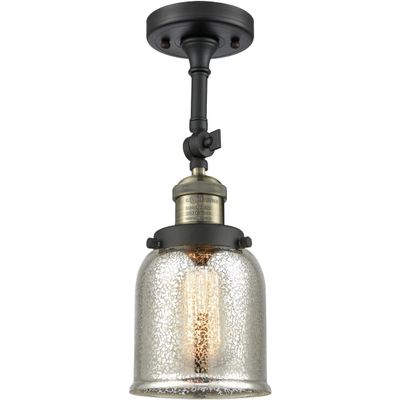 Innovations 201F-BAB-G58 1 Light Semi-Flush Mount, Black Antique Brass