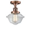 Innovations 517-1CH-AC-G532 1 Light Semi-Flush Mount, Antique Copper view 1