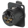 Neutrik NC3FD-L-B-1 3 Pole Female Receptacle Solder Cups Black Metal (Pack of 2) view 2