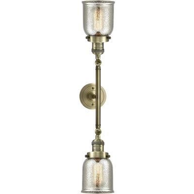Innovations 208-AB-G58 2 Light Bathroom Fixture, Antique Brass