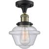 Innovations 517-1CH-BAB-G534-LED 1 Light Vintage Dimmable LED Semi-Flush Mount, Black Antique Brass view 1