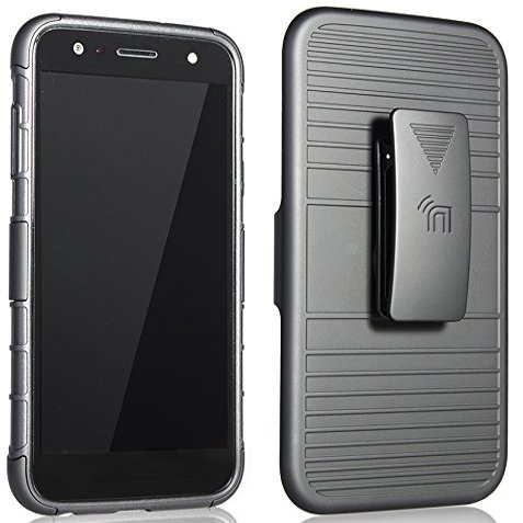 Nakedcellphone Rugged Combo for LG X Power 2 Case - Black