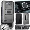 Nakedcellphone Rugged Combo for LG X Power 2 Case - Black view 2