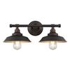 Westinghouse 6354800 Iron Hill Two Light Indoor Wall Fixture, 2, Black view 1