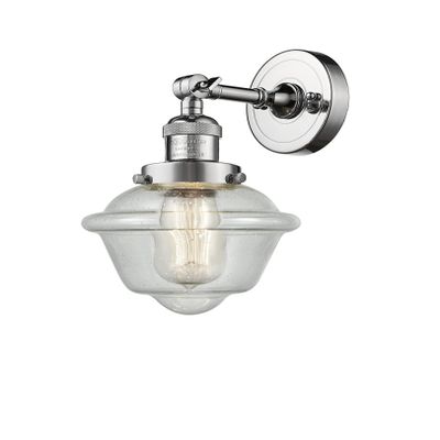Innovations 201F-PC-G534 1 Light Semi-Flush Mount, Polished Chrome