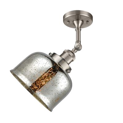Innovations 201F-SN-G78 1 Light Semi-Flush Mount, Brushed Satin Nickel