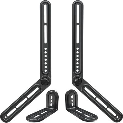 Mounting Dream Soundbar Mount Bracket for Mounting Above or Under TV Fits Most of Sound Bars Up to 15 Lbs, with Detachable Long Extension Plates MD5420