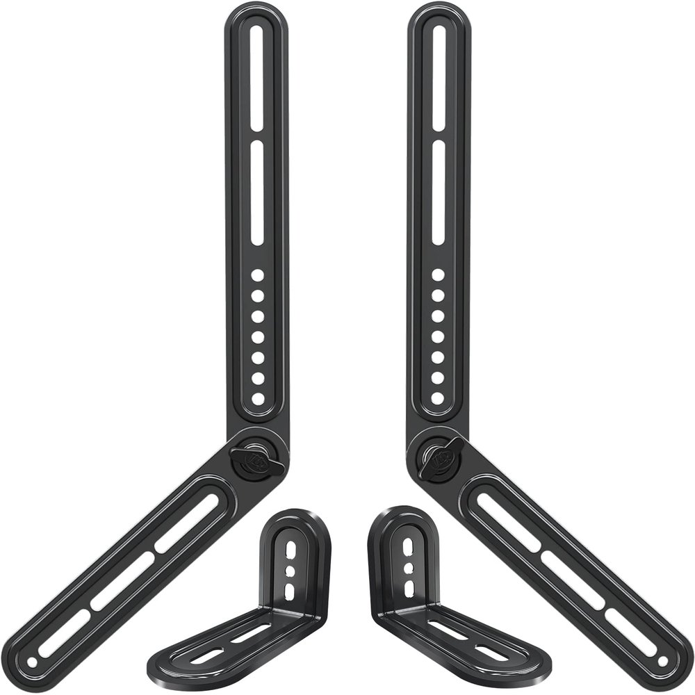 Mounting Dream Soundbar Mount Bracket for Mounting Above or Under TV Fits Most of Sound Bars Up to 15 Lbs, with Detachable Long Extension Plates MD5420