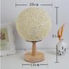 STGLIGHTING Cream White Rattan Shade Wooden Base Bedroom Bedside Desk Lamp Simple Lamp Style Lighting with Dimmer Switch Cord Bulbs Not Included TD0293-DIM view 2