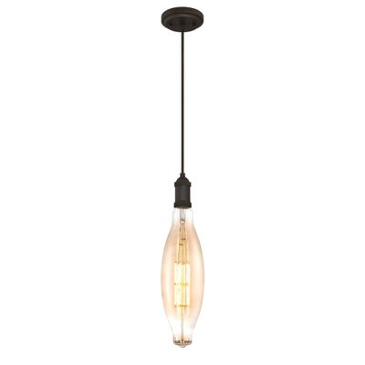 Westinghouse Lighting 6357200 One-Light Dimmable LED Indoor Mini Pendant, Oil Rubbed Bronze Finish with Oversized E38 Filament LED