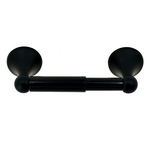 Better Home Waterfront Toilet Paper Holder, Modern Style Paper Holder Wall Mount, Toilet Paper Roll Dispenser Bathroom TP Holder for Washroom - Matte Black