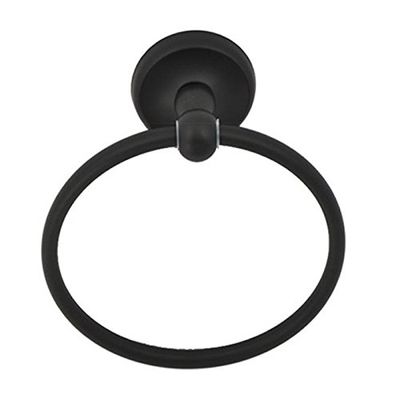 Better Home Miraloma Park Towel Ring | Bathroom Hand-Towel Ring Hook - Matte Black
