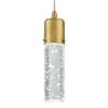Westinghouse 6355300 Cava One-Light Dimmable LED Indoor Mini Pendant, Champagne Brass Finish with Bubble Glass view 2