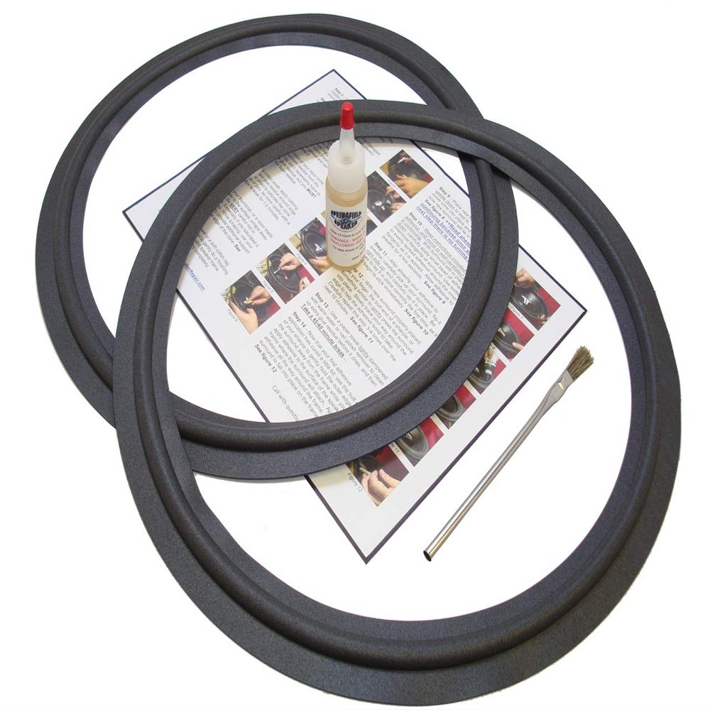 Springfield Speaker 15" Foam Surround Edge Repair Kit - 2 Speaker Kit - Compatible with Pioneer CS922A, CSM90, HPM1100, HPM150, HPM1500, PT818746, 40-802A-1, 40-804B, 40-805A, Many More