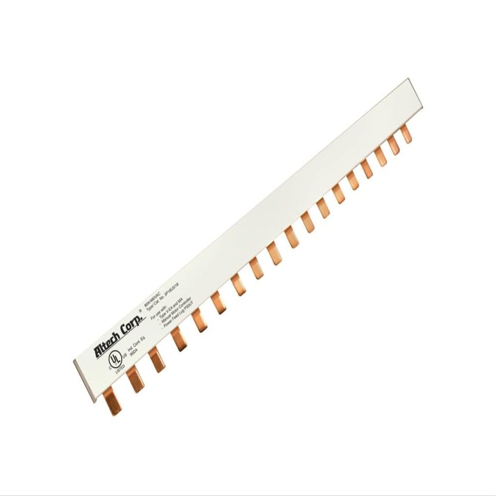"Altech Corp. 3P18U3/12 Busbar; 3Phase; 80A; 480VAC; 18SQmm; 12Pins; 4x3Pole; UL508; for (V-EA, MA Series)MMCs"
