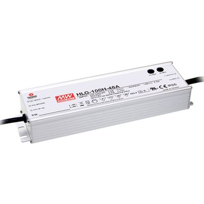 MEAN WELL HLG-100H-24A LED Driver Single Output Switching Power Supply, A Model, 24 Volt, 4 Amp, 100 Watt