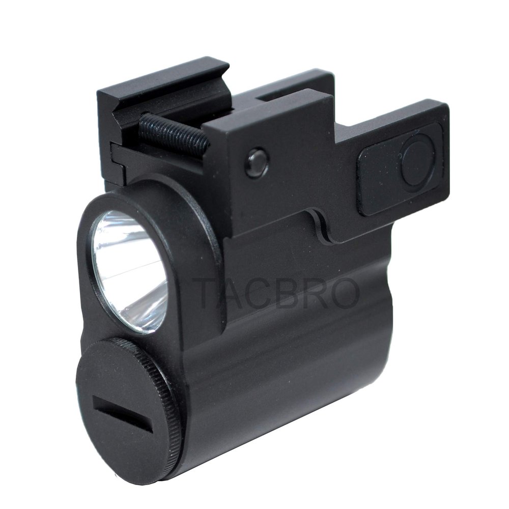 TACBRO 300 Lumen High Power Tactical Micro Flashlight for Sub Compact, On/Off Switch