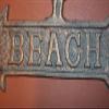 Southern Metal Beach House Warming Gift Set Antiqued-Look Cast Iron Beach Sign Door Knocker Bundle of 5 Pieces view 3