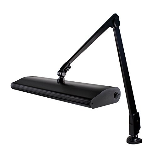 Dazor 134M3-BK-DL Classic 3 Bulb Florescent 6500K Task Light 43" Reach Black