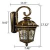 Kiven Classical Outdoor/Indoor Plug in Wall Mount Sconce Brass Metal with Clear Glass Downward Hanging Traditional Exterior Light view 2