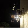 Kiven Classical Outdoor/Indoor Plug in Wall Mount Sconce Brass Metal with Clear Glass Downward Hanging Traditional Exterior Light view 4