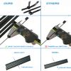 HS Strong 12 Inch Heavy Duty Outdoor Wire Zip Ties Thick 0.3 Inch (100 Pack) 120 LBS High Strength Large Plastic Wide Cable Zipties Black Hd view 2