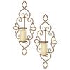 Tandi Wall Sconces Antique Gold Pair view 1