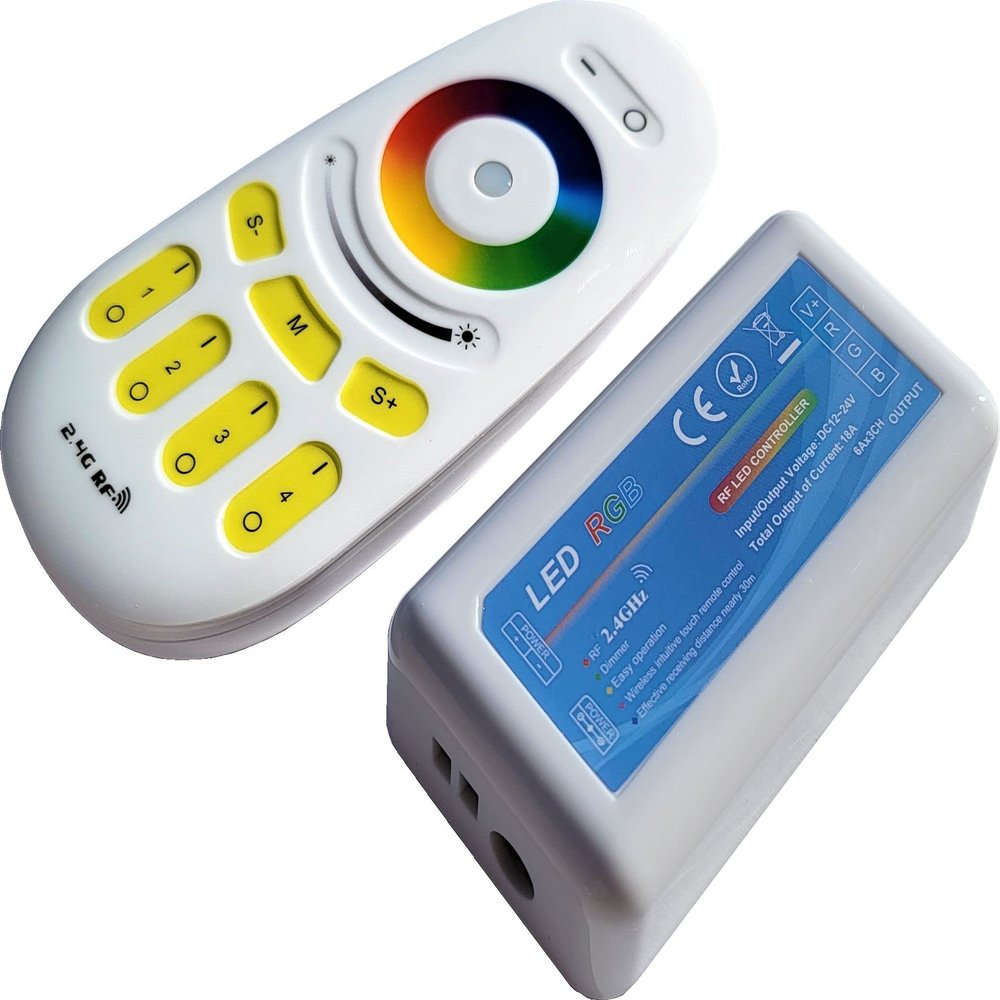 12V / 24V RF Remote Touch Wheel Color Change Dimmer for RGB LED Strip