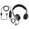 ECS WordSlinger Over Head USB Transcription Headset, Medical Transcriber Equipment Earphones with Leatherette Cushioning, Transcribing Headphones with Volume Control view 1
