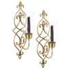 Flythe Consulting Jonetia Hurricane Wall Sconce Pair Satin Brass Pair view 1