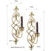 Flythe Consulting Jonetia Hurricane Wall Sconce Pair Satin Brass Pair view 3