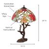 Touch of Class Tropical Passion Stained Glass Table Lamp - Multi Pastel - Handcrafted - Tiffany Style Decor - Tropics Desk Accent - Antique Flower Lamps for Bedroom, Living Room, Foyer view 2