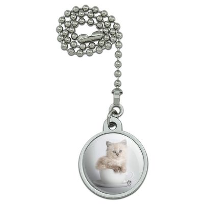 GRAPHICS & MORE Ragdoll Tiffany Cat Kitten Tea Cup Ride Ceiling Fan and Light Pull Chain