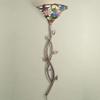 Touch of Class Spring Delight Wall Lamp - Multi Jewel - Blue Lavender - Handcrafted Metal - Vintage Aesthetic - Torchiere Tiffany Style Stained Glass Lighting for Bedroom, Living Room view 2