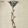 Touch of Class Spring Delight Wall Lamp - Multi Jewel - Blue Lavender - Handcrafted Metal - Vintage Aesthetic - Torchiere Tiffany Style Stained Glass Lighting for Bedroom, Living Room view 3