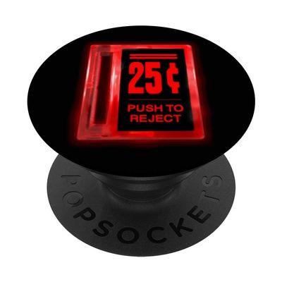 Arcade Coin Slot Video Games Retro Vintage Old School MAME PopSockets PopGrip: Swappable Grip for Phones & Tablets