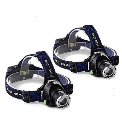 Ploarnovo Ultra-Bright 3000 Lumen 3 Mode with AAA Batteries Waterproof LED Headlamp,2-Pack