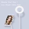 Phone Selfie Ring Light with iPhone Microphone Holder Stand for Live Stream & Makeup,Table LED Camera Light [10-Level Brightness] with Flexible Long Arm for Android iPhone 8 7 6 Plus X 6s view 3