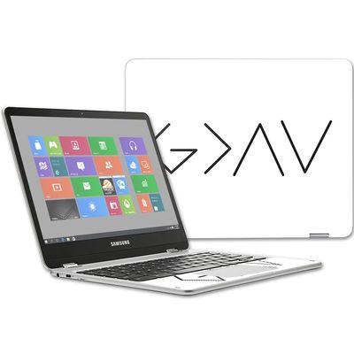 MightySkins Skin Compatible with Samsung Chromebook Plus 12.3"(2017 - God is Greater | Protective, Durable, and Unique Vinyl wrap Cover | Easy to Apply, Remove, and Change Styles | Made in The USA