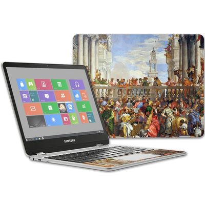 MightySkins Skin Compatible with Samsung Chromebook Plus 12.3"(2017 - Wedding at Cana | Protective, Durable, and Unique Vinyl wrap Cover | Easy to Apply, Remove, and Change Styles | Made in The USA