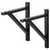 Rustic State Wall Mount Wooden Triangle Sconce Bracket for Hanging Plug in Pendant Light Lamp Cord Kit Fixture - DIY Shelf Project - Decorative Wall Plant Hanger - Black - Set of 2 view 1