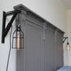 Rustic State Wall Mount Wooden Triangle Sconce Bracket for Hanging Plug in Pendant Light Lamp Cord Kit Fixture - DIY Shelf Project - Decorative Wall Plant Hanger - Black - Set of 2 view 2