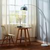 Teamson Home Arquer 68.1" Arc Floor Lamp for Living Rooms, Home Offices, Dining Rooms, Bedrooms with Faux White Marble Base and Chrome Bell Shade view 2