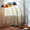 Teamson Home Arquer 68.1" Arc Floor Lamp for Living Rooms, Home Offices, Dining Rooms, Bedrooms with Faux White Marble Base and Chrome Bell Shade view 3