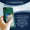 Cellessentials USA Merchant Redesigned Card Holder - Silicone Stick on Cell Phone Wallet with Pocket for Credit Card ID Business Card - iPhone Android & Smartphones (Black, White, Grey) view 4