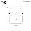 Vigo Vessel Sink Brown - 23 Artistic Rectangular Bathroom Vessel Sink, Tempered Glass Above Counter Sink with NonStickShield & QuickDrain, Modern Luxury Design view 4