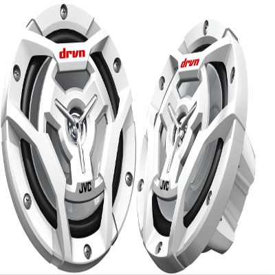 JVC CS-DR6200M Marine 6.5" 2-Way Coaxial Speaker - Set of 2 (White) featuring Water Resistant Woofers / UV Resistant Grilles / Max Power 150W