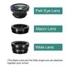 Phone Lens,by Ailun,3 in 1 Clip on 180 Degree Fish Eye Lens+0.65X Wide Angle+10X Macro Lens,Universal HD Camera Lens Kit for Mobile Phone,Cellphone,Smart Phone view 2