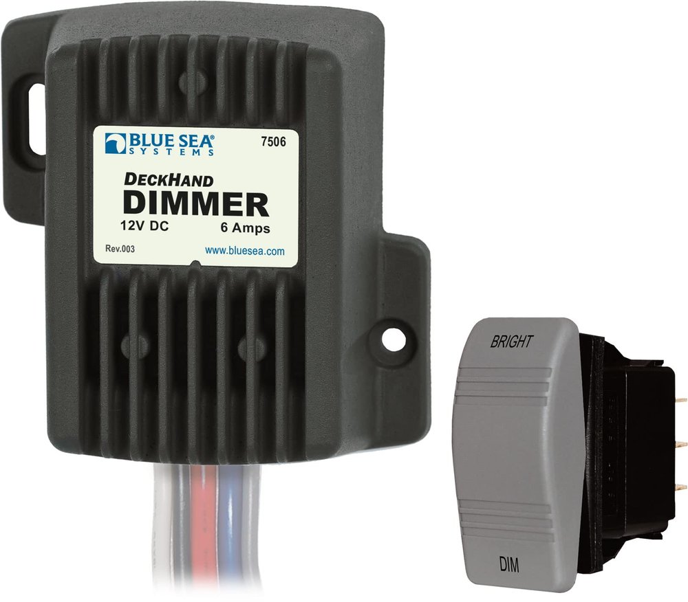 Blue Sea 7506 Marine 6 Amp 12V Deckhand Dimmer Marine RV Boating Accessories