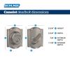 SCHLAGE Lock Company B60CAM622 Series Deadbolt Camelot Rose Single Cylinder Deadbolt, Matte Black view 2